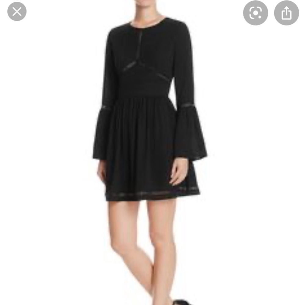 Aqua bell sleeve dress